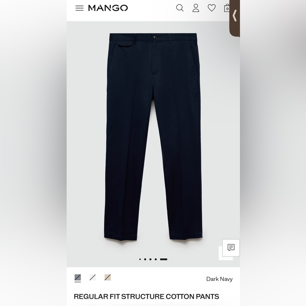 Mango Dark Navy Pants